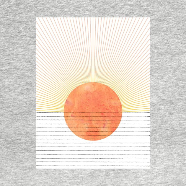 Abstract orange sun by WhalesWay